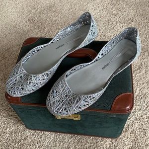Melissa + Campana jelly glittery flats size 10